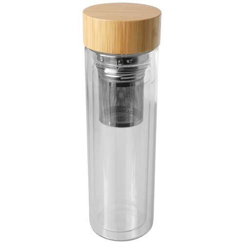 Bailey 400 ml infuusfles van borsilicaatglas met bamboe deksel