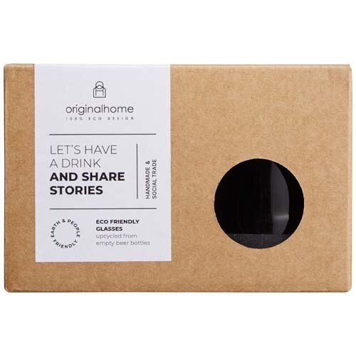 Originalhome glazen set van geüpcyclede bierflesjes 160 ml DeBle