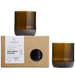 Originalhome glazen set van geüpcyclede bierflesjes 160 ml DeBle