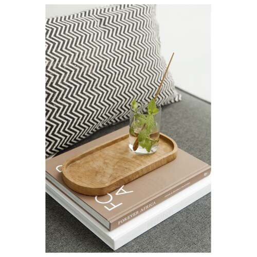 Originalhome ovaal houten dienblad van gerecycled teakhout DeBle