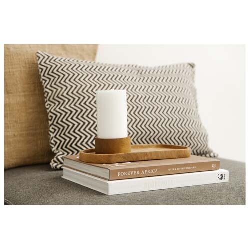 Originalhome ovaal houten dienblad van gerecycled teakhout DeBle