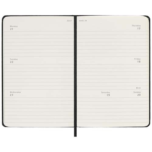 Moleskine horizontale week-agenda voor 12 maanden met harde kaft - pocket Moleskine horizontale week-agenda voor 12 maanden met harde kaft - pocket