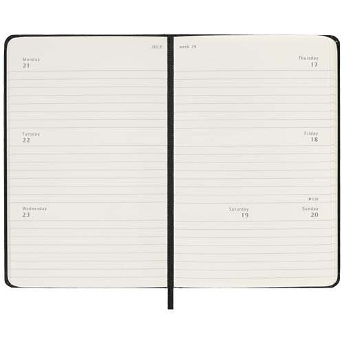 Moleskine weekagenda 2027 met harde kaft en FSC®-gecertificeerd papier