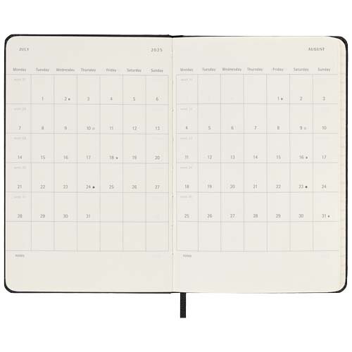 Moleskine horizontale week-agenda voor 12 maanden met harde kaft - pocket Moleskine horizontale week-agenda voor 12 maanden met harde kaft - pocket