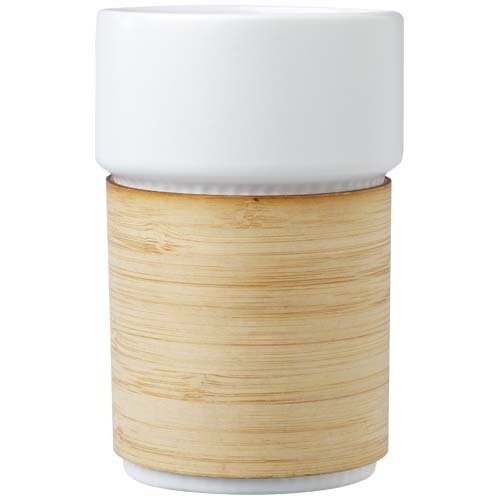 Fika 340 ml beker met bamboe hoes