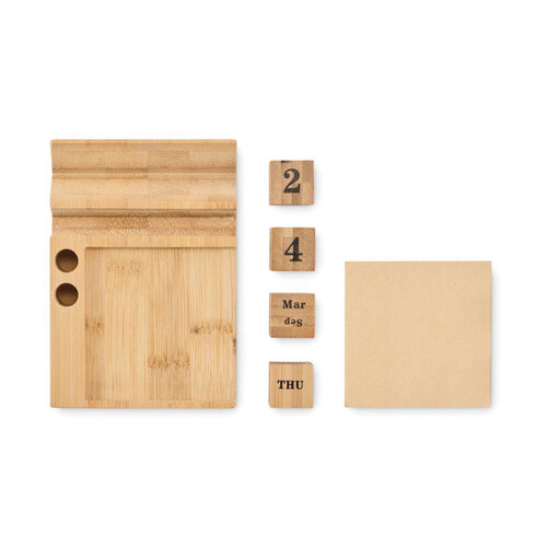 Bootop Bamboe bureaukalender (MO2250) met logo