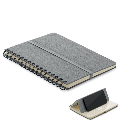 DeBle Strata A5 notitieboek MO2522 met telefoonhouder bedrukken met logo