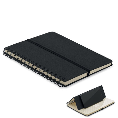 DeBle Strata A5 notitieboek MO2522 met telefoonhouder bedrukken met logo