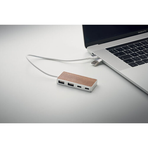 Ubah USB-hub 4 poorten 27,5 cm MO2387 Ubah USB-hub 4 poorten 27,5 cm MO2387