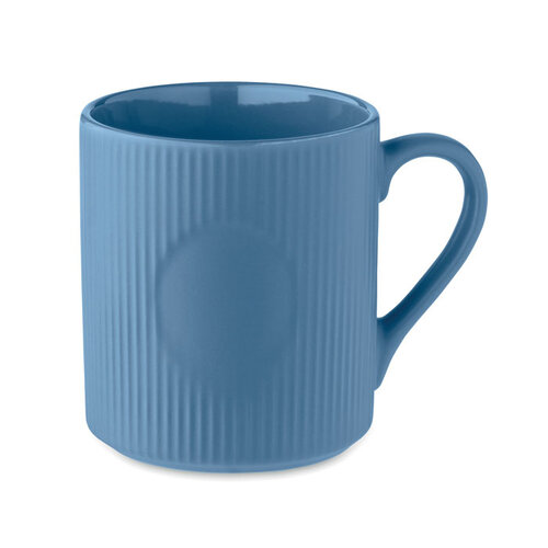 Geribbelde mok 340 ml Ribmug met logo bedrukken DeBle