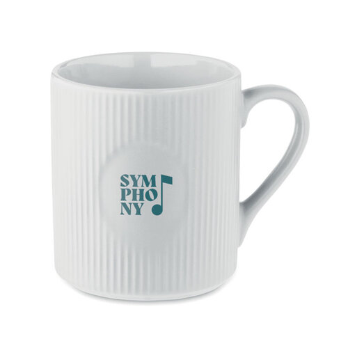 Geribbelde mok 340 ml Ribmug met logo bedrukken DeBle