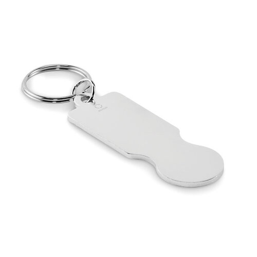 Sleutelhanger met winkelwagenmunt (MO2407) met logo