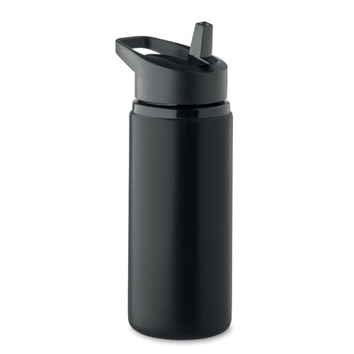 DeBle Spot drinkfles 500 ml MO2500 van gerecycled RVS met rietje en draaggreep bedrukt met logo