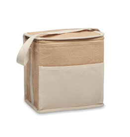 Lona jute en canvas koeltas 3 liter bedrukken met logo DeBle