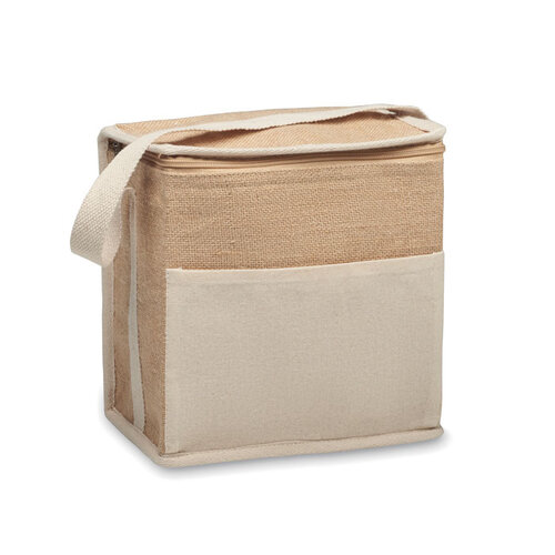 Lona jute en canvas koeltas 3 liter bedrukken met logo DeBle