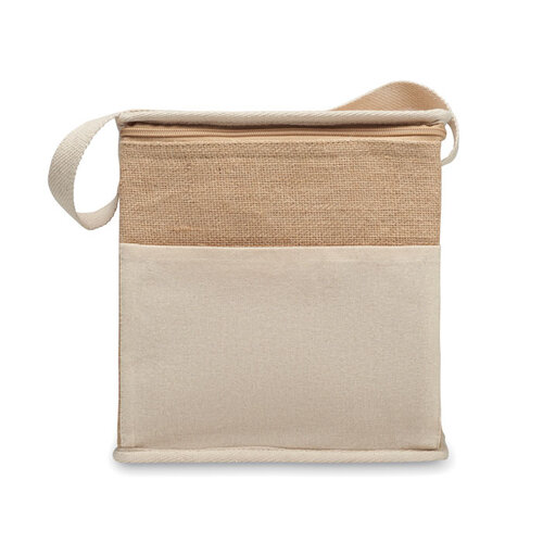 Lona jute en canvas koeltas 3 liter bedrukken met logo DeBle