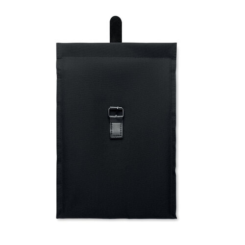 Chill RPET koeltas MO2557 van 600D RPET polyester met rolltop sluiting, PEVA-isolatie en PU handgreep bedrukken met logo
