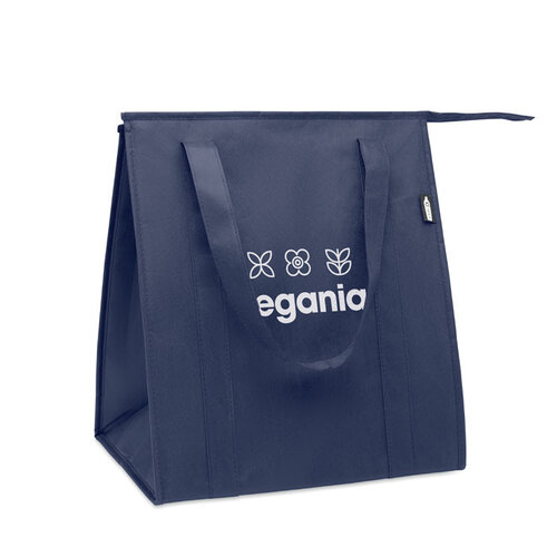 Wooler RPET koeltas MO2492 van RPET non-woven met 25 liter inhoud, aluminium isolatie, ritssluiting en bodemversteviging bedrukken met logo