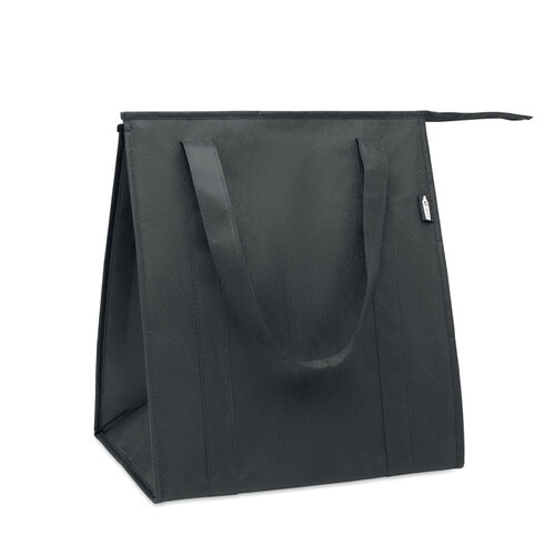Wooler RPET koeltas MO2492 van RPET non-woven met 25 liter inhoud, aluminium isolatie, ritssluiting en bodemversteviging bedrukken met logo