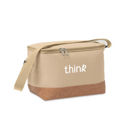 Koeler RPET koeltas met kurken bodem bedrukken met logo DeBle