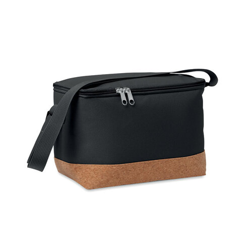 Koeler RPET koeltas MO2504 van 600D RPET polyester met kurken bodem, PEVA-isolatie en 5 liter inhoud bedrukken met logo