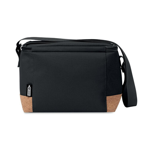Koeler RPET koeltas MO2504 van 600D RPET polyester met kurken bodem, PEVA-isolatie en 5 liter inhoud bedrukken met logo