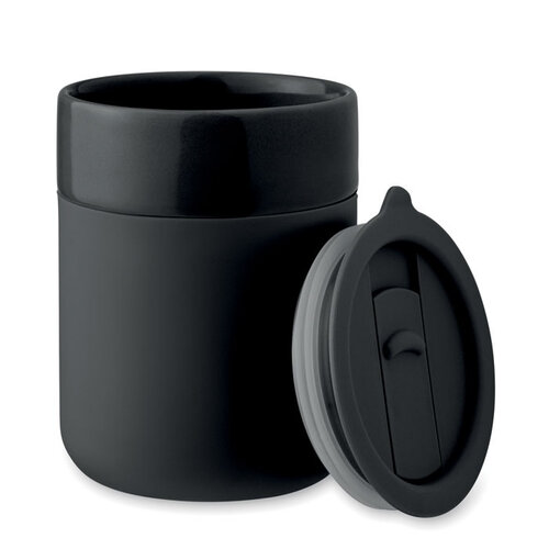 Mok 330 ml met siliconen grip Qeram met logo bedrukken DeBle