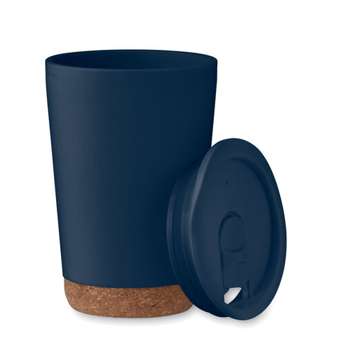 DéBlé thermosbeker met kurk 300 ml MO2446 bedrukt met logo