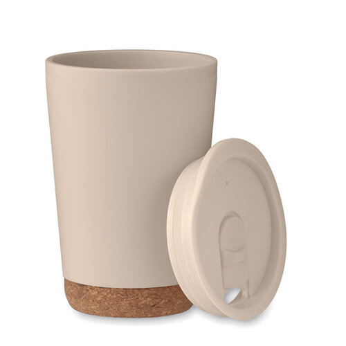 DéBlé thermosbeker met kurk 300 ml MO2446 bedrukt met logo