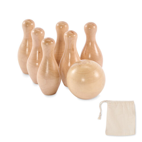 Bolito Mini dennenhouten bowling set MO2434 Bolito Mini dennenhouten bowling set MO2434