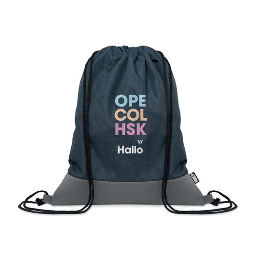 RPET PU trekkoord rugzak MO2527 bedrukken met logo