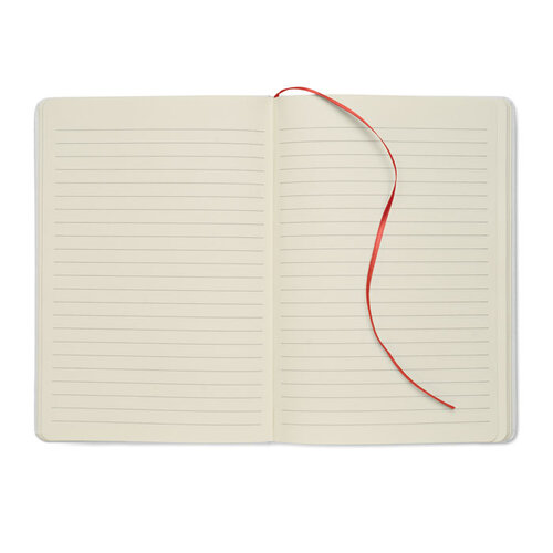 DéBlé Route White notitieboek met kleur onthullende lasergravure MO2578 bedrukt met logo