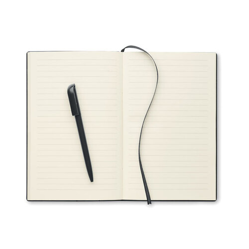 DeBle Nota A5 PU notitieboek met pen MO2524 bedrukken met logo