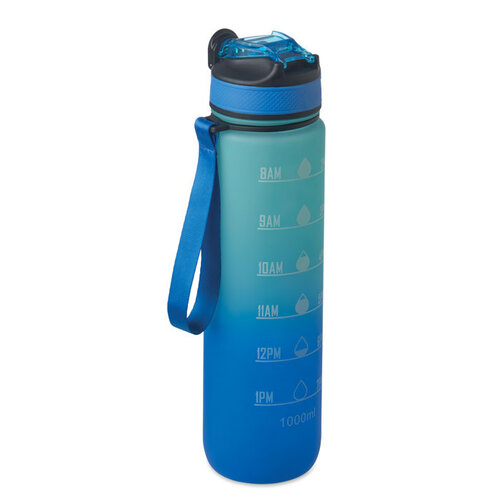 DeBle Activate sportwaterfles 1 liter RPET MO2489 met tijdsaanduiding bedrukt met logo