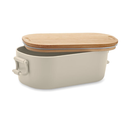 DéBlé Lekker PP lunchbox 700 ml MO2459 met bamboe deksel bedrukt met logo