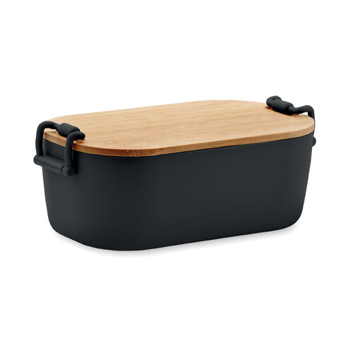 DéBlé Lekker PP lunchbox 700 ml MO2459 met bamboe deksel bedrukt met logo