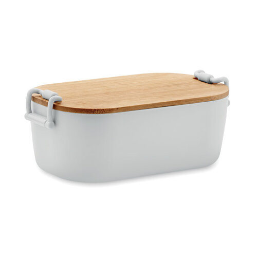 DéBlé Lekker PP lunchbox 700 ml MO2459 met bamboe deksel bedrukt met logo