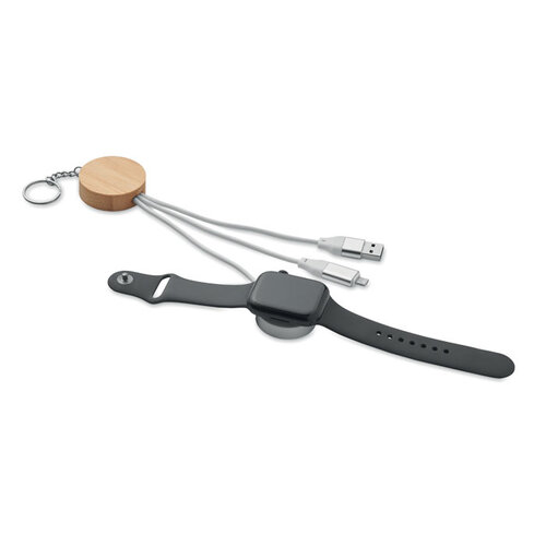 Sleutelhanger met 4-in-1 kabel (MO2451) met logo
