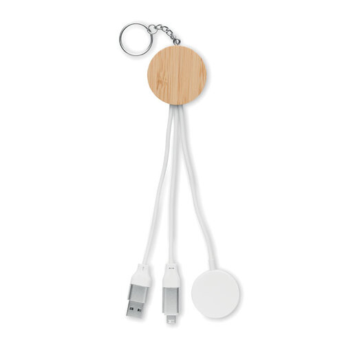 Sleutelhanger met 4-in-1 kabel (MO2451) met logo