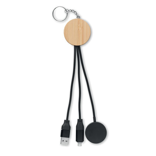 Sleutelhanger met 4-in-1 kabel (MO2451) met logo