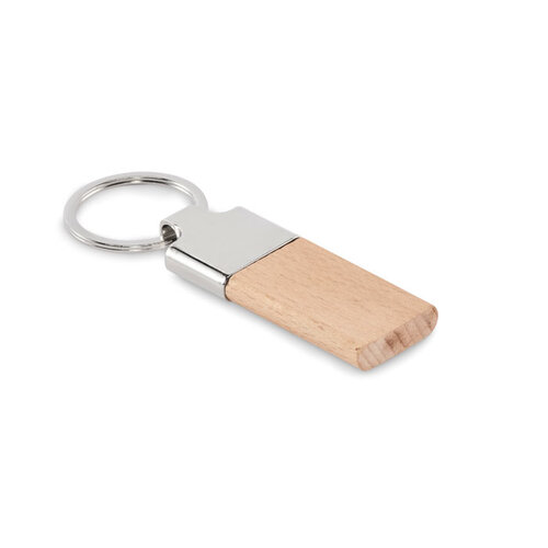 Llaving sleutelhanger met rubberhout MO2484 gegraveerd met logo
