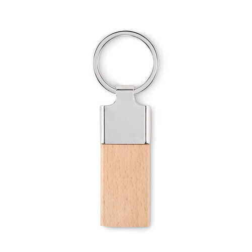 Llaving sleutelhanger met rubberhout MO2484 gegraveerd met logo