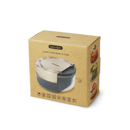 Black+Blum Glas Lunch Bowl 750 ml P439.0402 bedrukken met logo DeBle