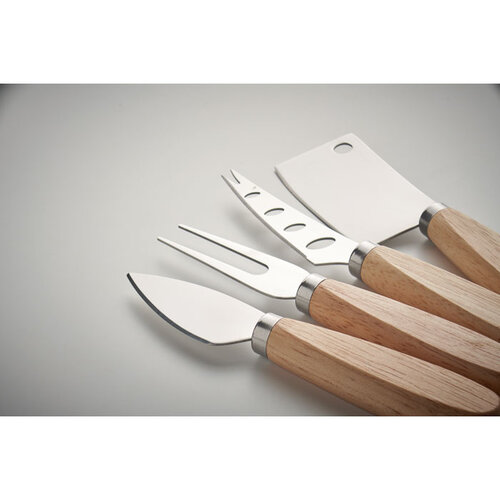 Camembert Set van 4 kaasmessen (MO2547) met logo