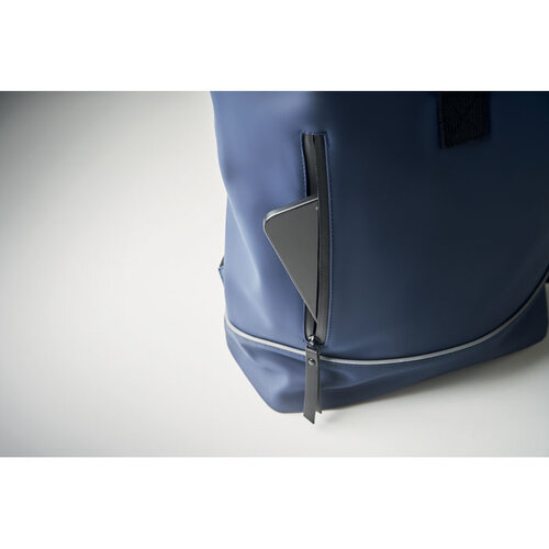 DéBlé laptoprugzak Laptosa MO2581 rolltop met waterdicht voorvak en reflecterende strip