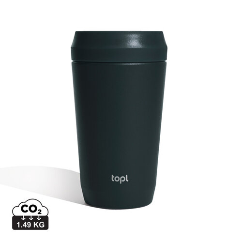 Topl Recycled RVS To Go beker gepatenteerd 360 Lid 354ml RBTGS12SA Topl Recycled RVS To Go beker gepatenteerd 360 Lid 354ml RBTGS12SA