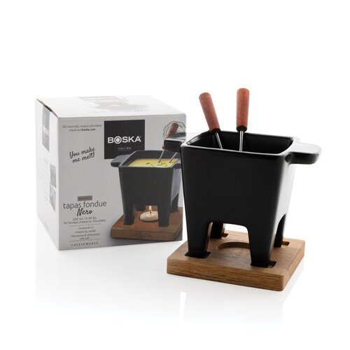 BOSKA Tapas Fondue Nero 300 ml RB85353 gegraveerd met logo