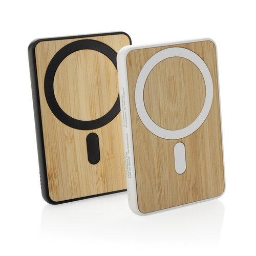 DeBle Zen Magnetische Bamboe Powerbank 5.000 mAh P322.90 bedrukken met logo