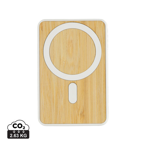 DeBle Zen Magnetische Bamboe Powerbank 5.000 mAh P322.90 bedrukken met logo