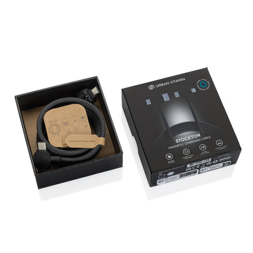 DeBle Urban Vitamin Stockton 65W magnetische oplaadkabel met logo P302.71